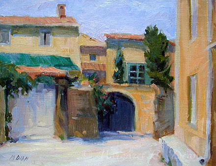 Quiet Village Painting by Margaret Dean