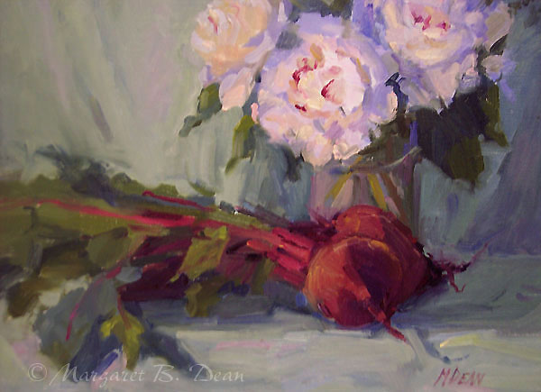 Still Life With Hydrangea Painting by Margaret Dean