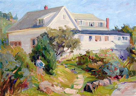 Tribbler Cottage Painting by Margaret Dean